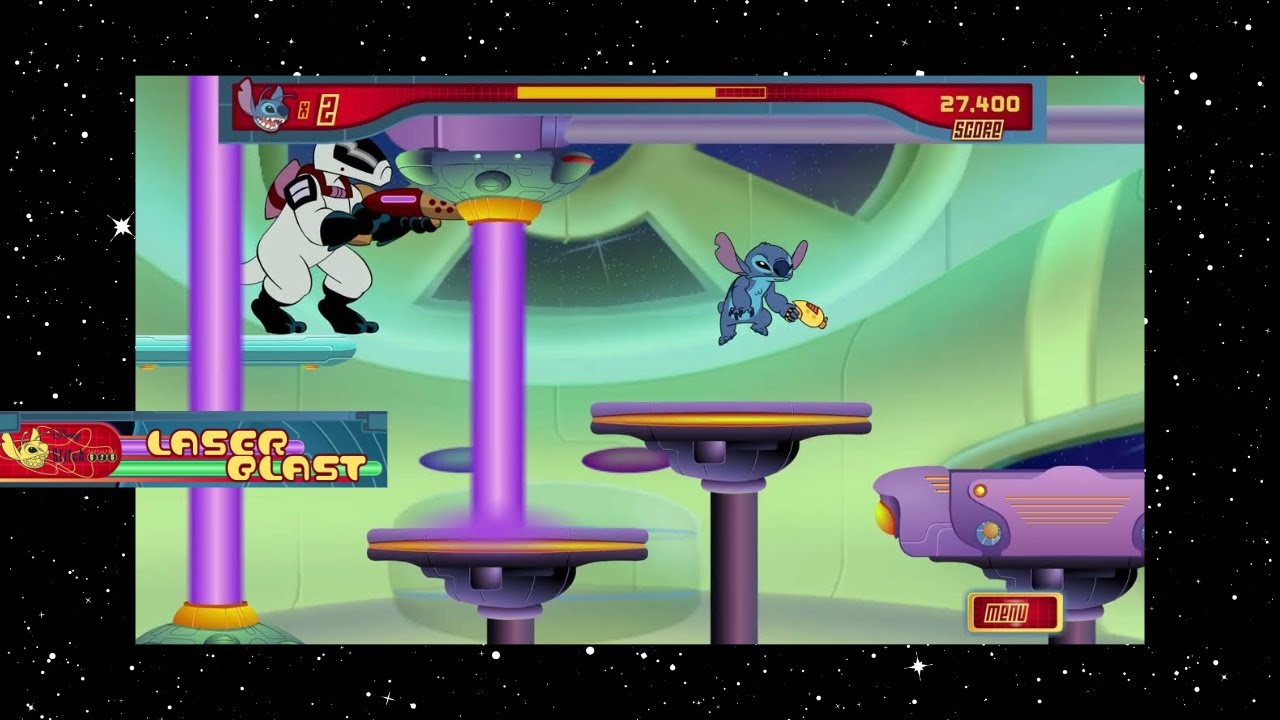 Disney Stitch Experiment 626 Laser Blast  (Game in the Description)