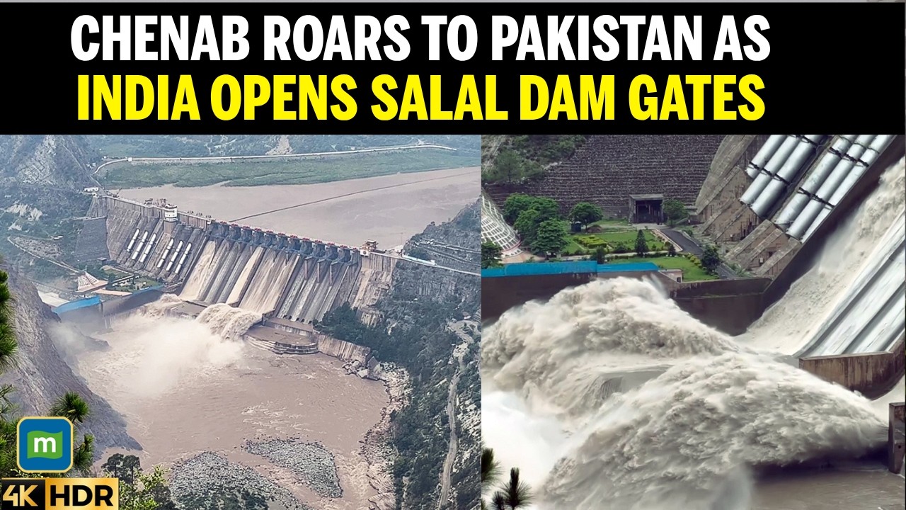 WATCH: INDIA OPENS SALAL DAM GATES, Chenab Waters Surge Toward Pakistan | Breaking News