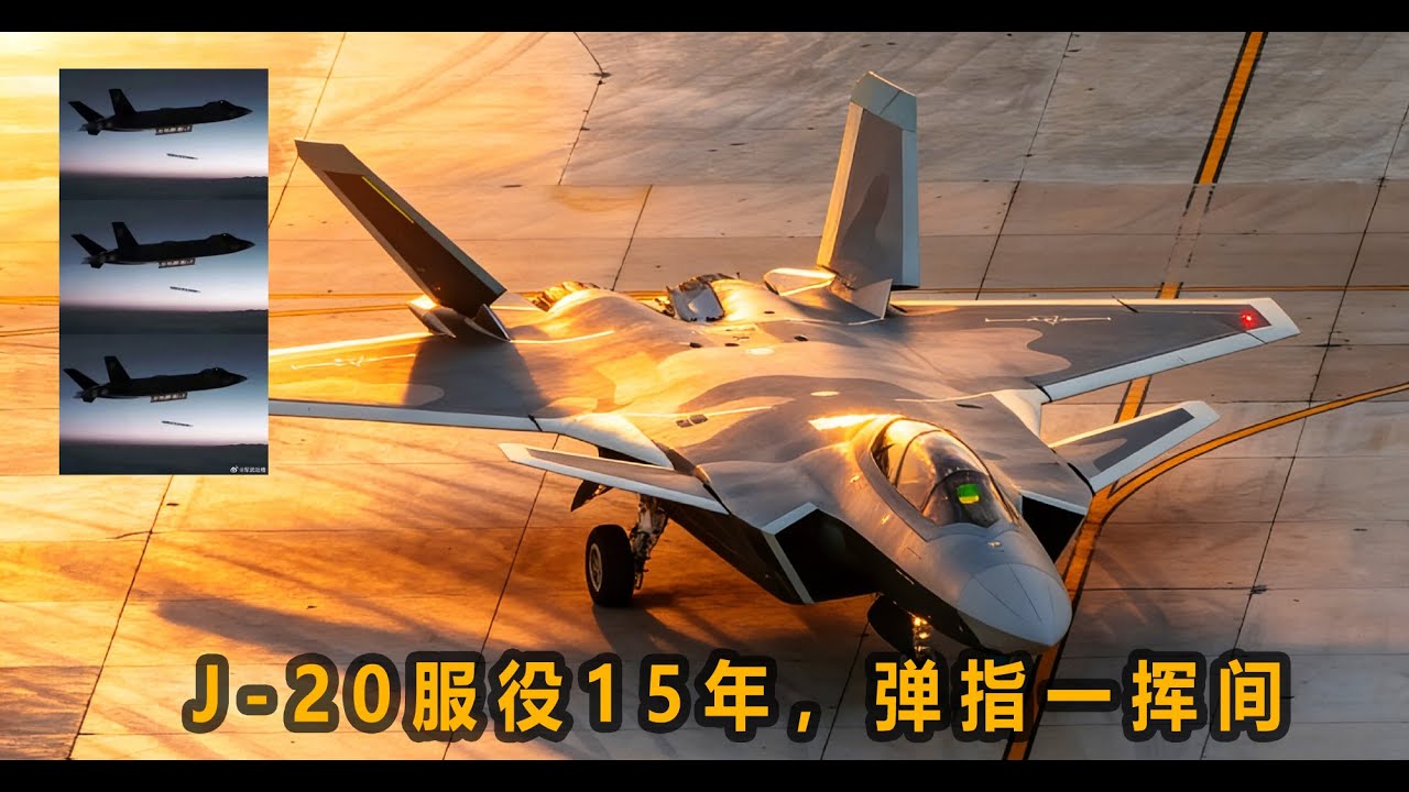 歼 20首飞以15年，弹指一挥间，服役数量突破300架，J20基础型，粗脖子J20A型，J20S双座型，J20-ws15.近期光杆弹是什么型号。