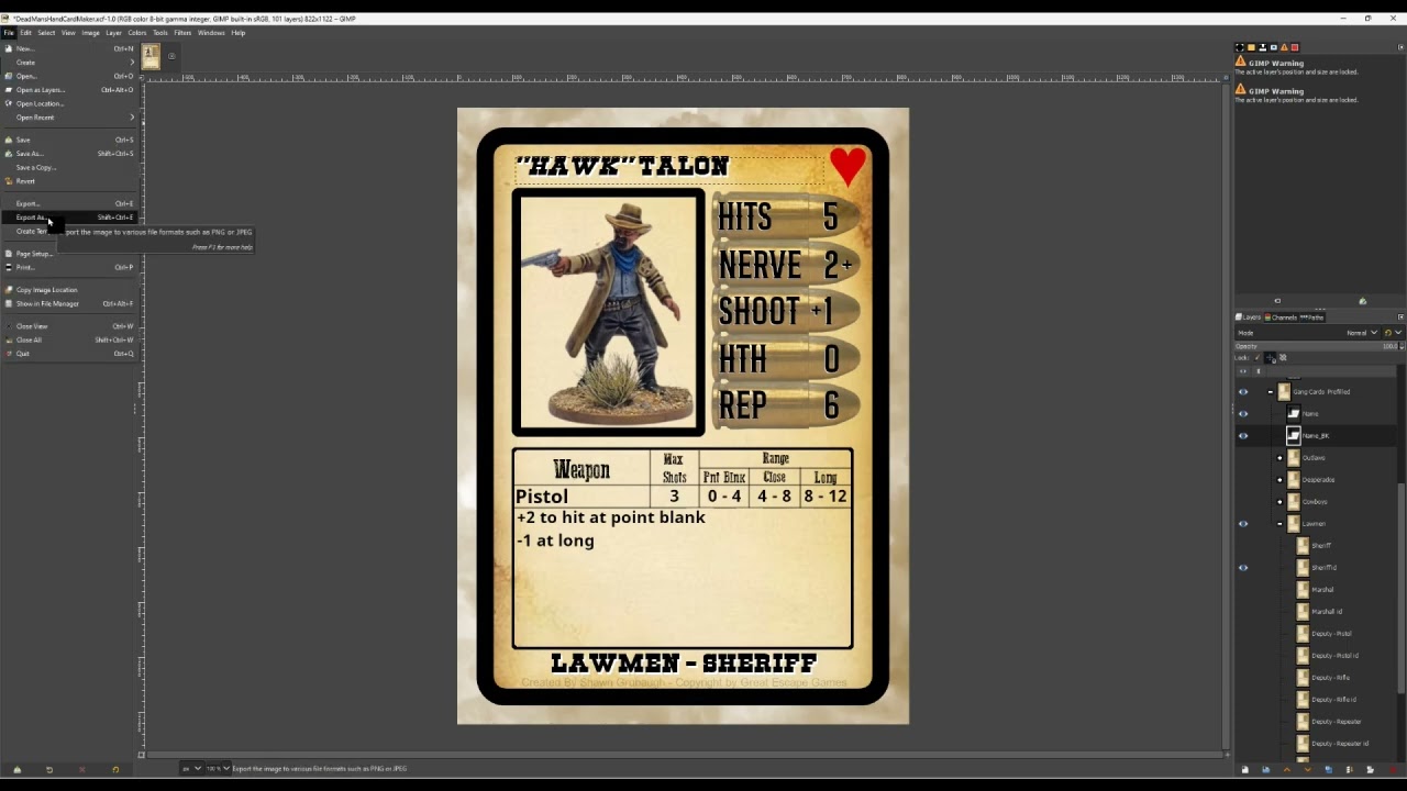 Dead Man's Hand Redux - Making the cards for Dead Man's Hand!! V2
