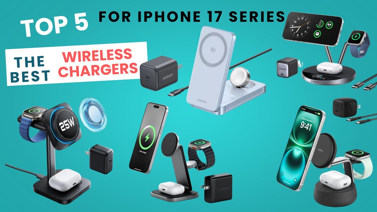 🟢 Топ-5 беспроводных зарядных устройств для iPhone 17 2025: обзор