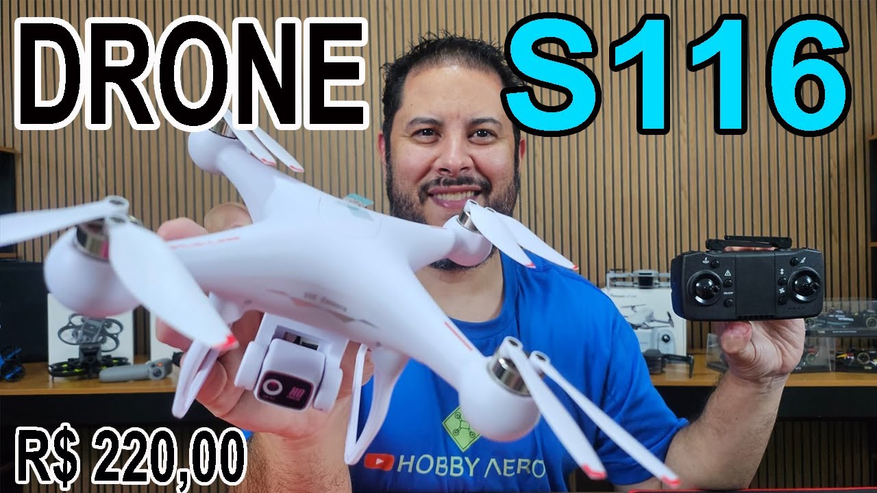 Drone S116 Como Ligar configurar todas as funções do controle e botões como ligar a câmera imagem
