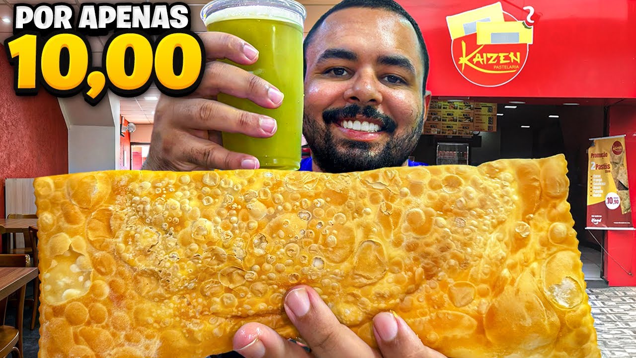 PASTEL + CALDO DE CANA POR R$10?! 😱