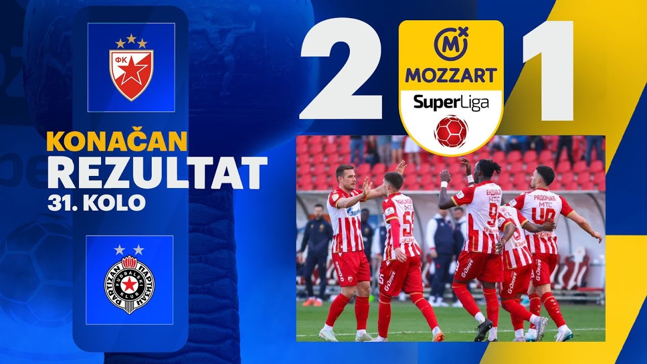 Mozzart Bet Super liga 2024/25 - 31.Kolo: CRVENA ZVEZDA – PARTIZAN 2:1 (0:1)