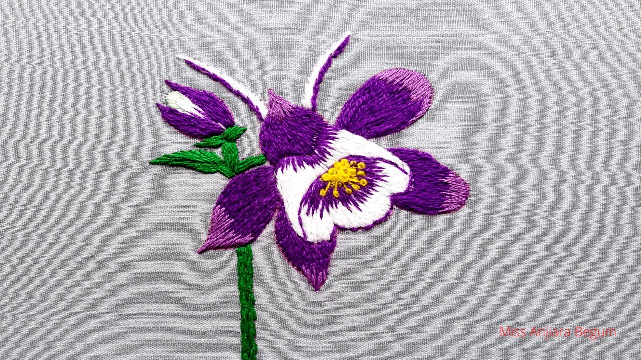 The Best Hand Stitching Flower Design,Gorgeous Needle Painting,Embroidery Tutorial For All-165