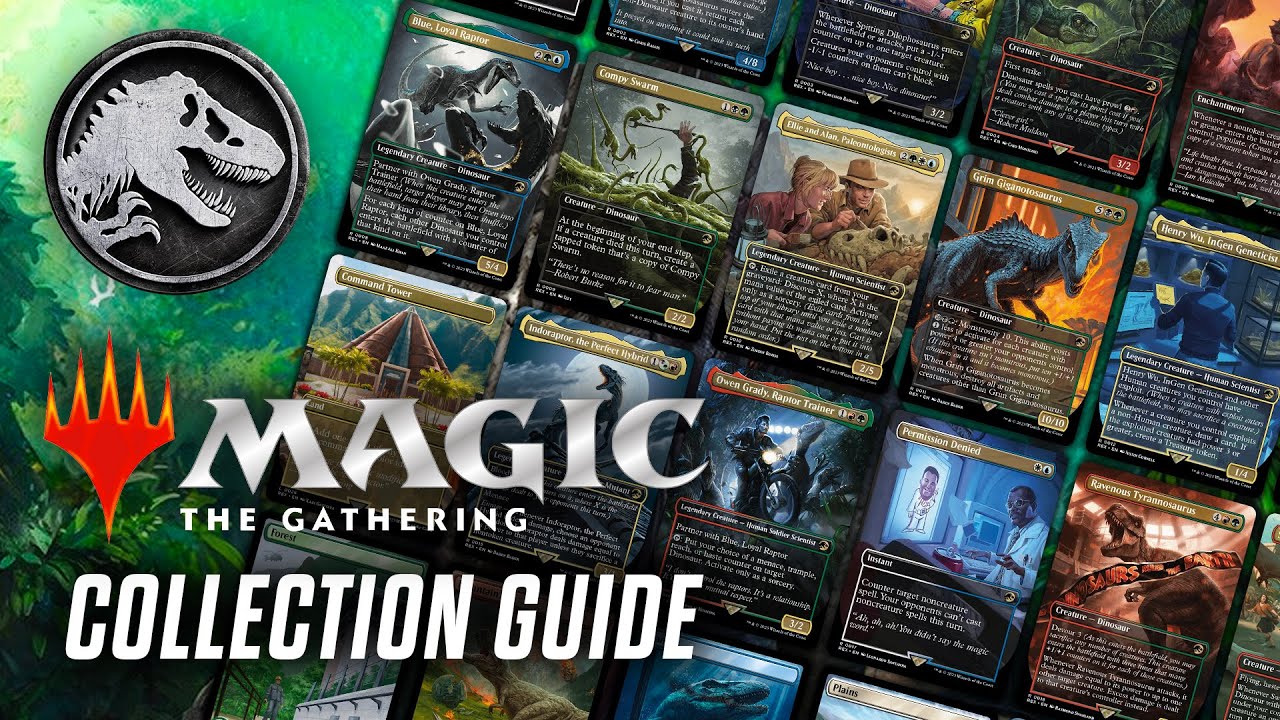 ALL 47 CARDS! Magic The Gathering's Jurassic World & Park Collection Guide / collectjurassic.com