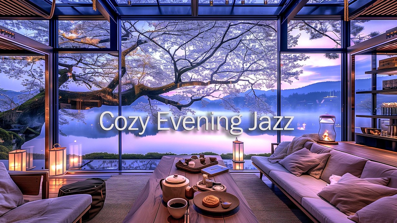 Cozy Evening Lakeside Cafe BGM ☕ Relaxing Jazz Music for Work & Study (2 Hours)