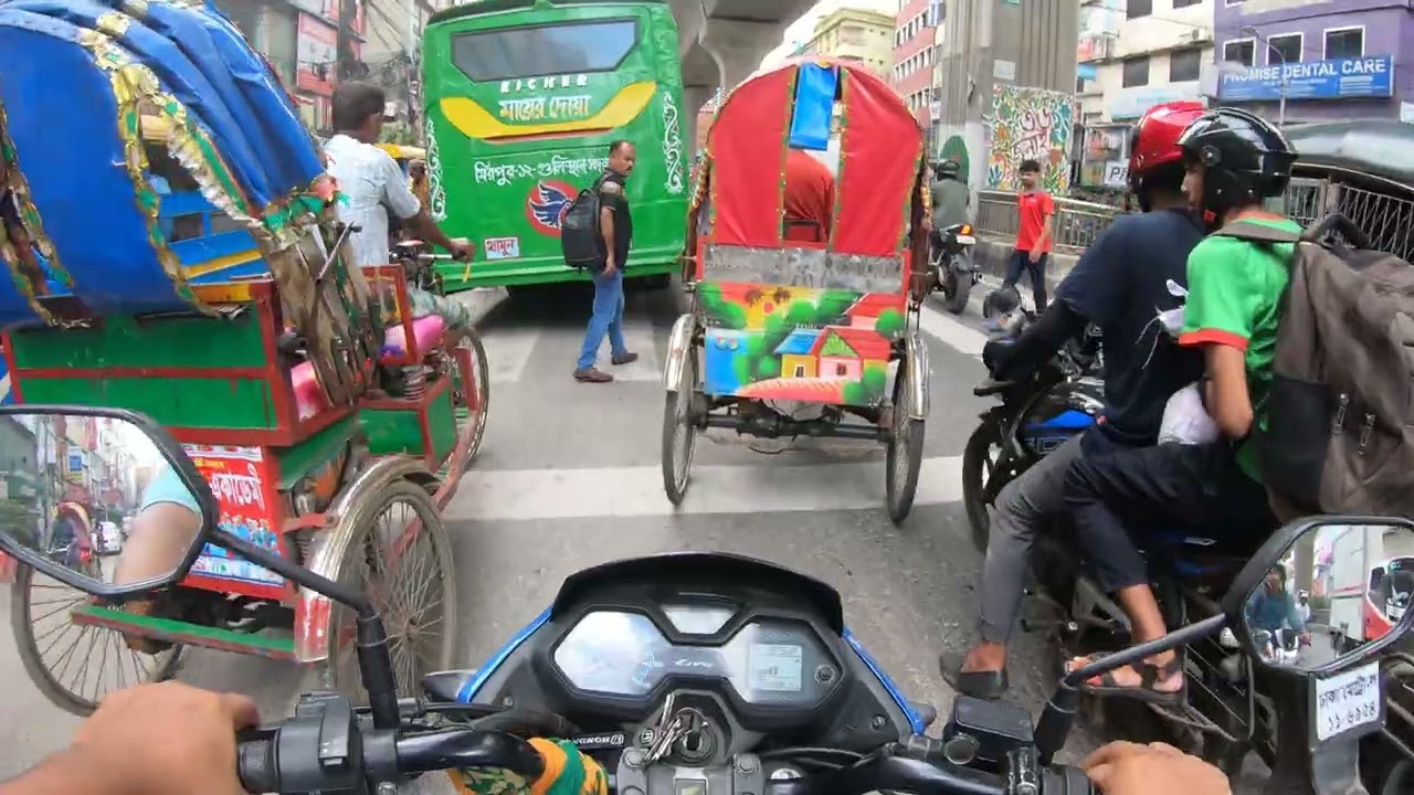 মিরপুর ১১ থেকে  আগারগাঁও Mirpur 11 to Agargaon || SHABUJ BIKERS 2015 ||