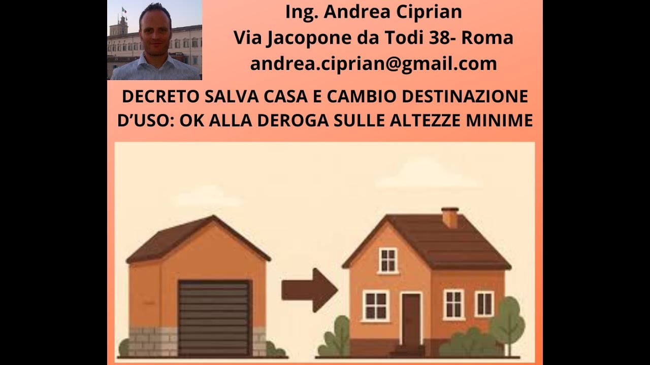 Decreto Salva Casa e Cambio Destinazione Uso: Ok ad Altezze ridotte!