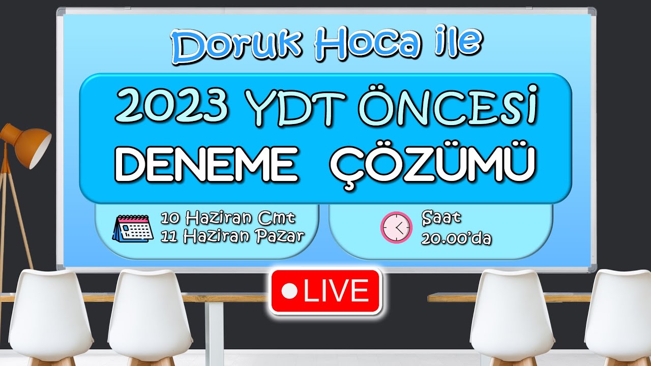 2023 YDT DENEME ÇÖZÜMÜ - CANLI YAYIN #2023ydt #yksdil #dilcitayfa