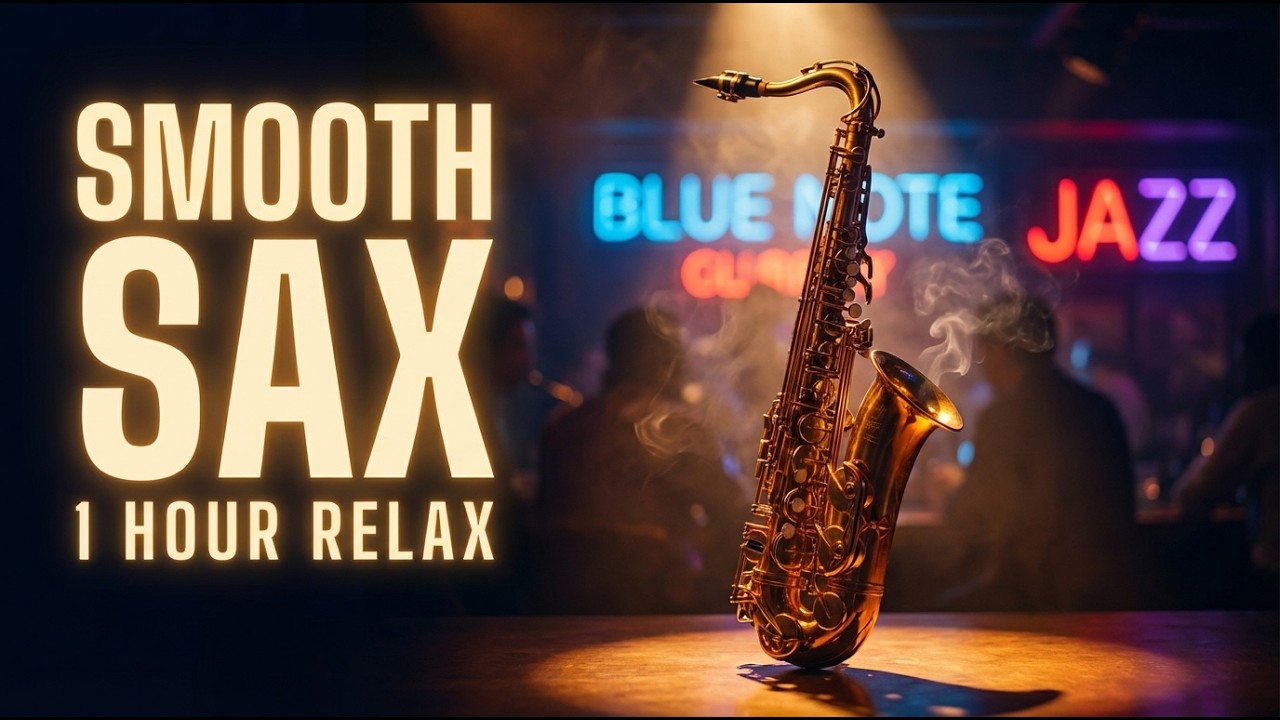 Smooth Sax Relax Music 🎷 Late Night Jazz Sax for Relax & Focus (1 Hour)