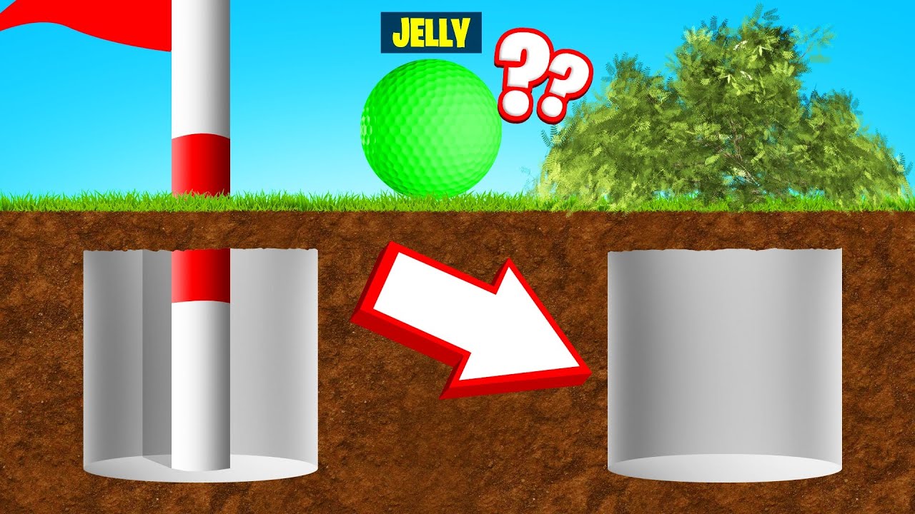 Поддельный против СЕКРЕТНОГО испытания лунок... (Golf It)