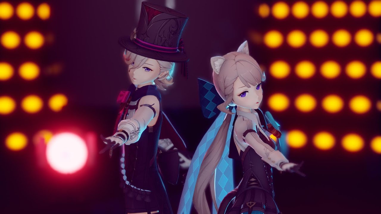 【MMD】Electric Angel | Lyney x Lynette【motion DL】
