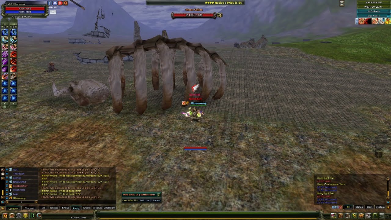 Mummmy'den KALIMEROÇ'A DERS #ardreamworld #knight #knight59 #gmrgame #ardreampk #ardream #pathoswar