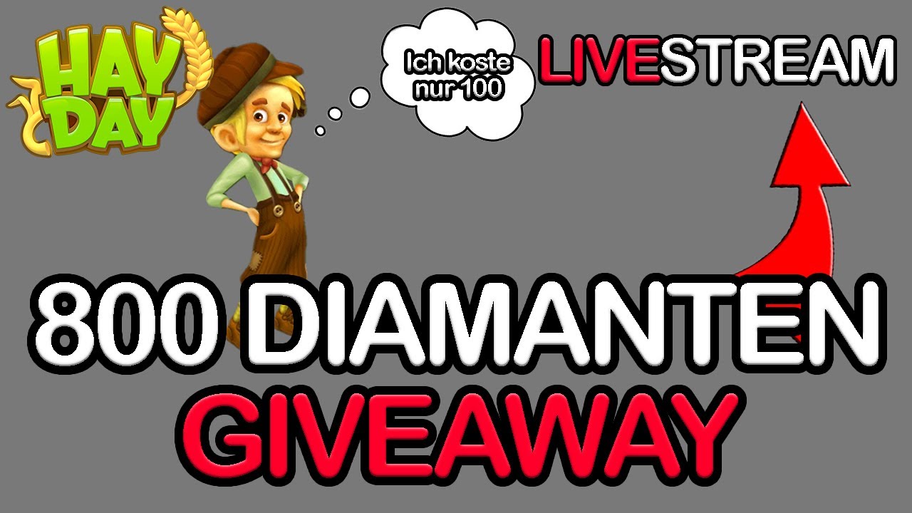 800 DIAMANTEN GIVEAWAY 😍 | Hay Day Livestream | SyromerB
