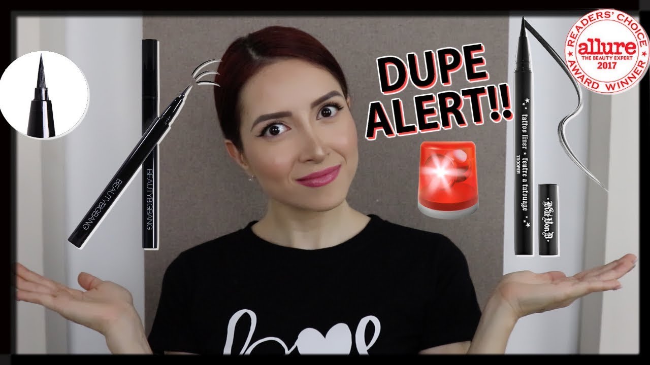 El MEJOR delineador ECONOMICO del MUNDO, dupe de tattoo liner Kat Von D?? 😱👀