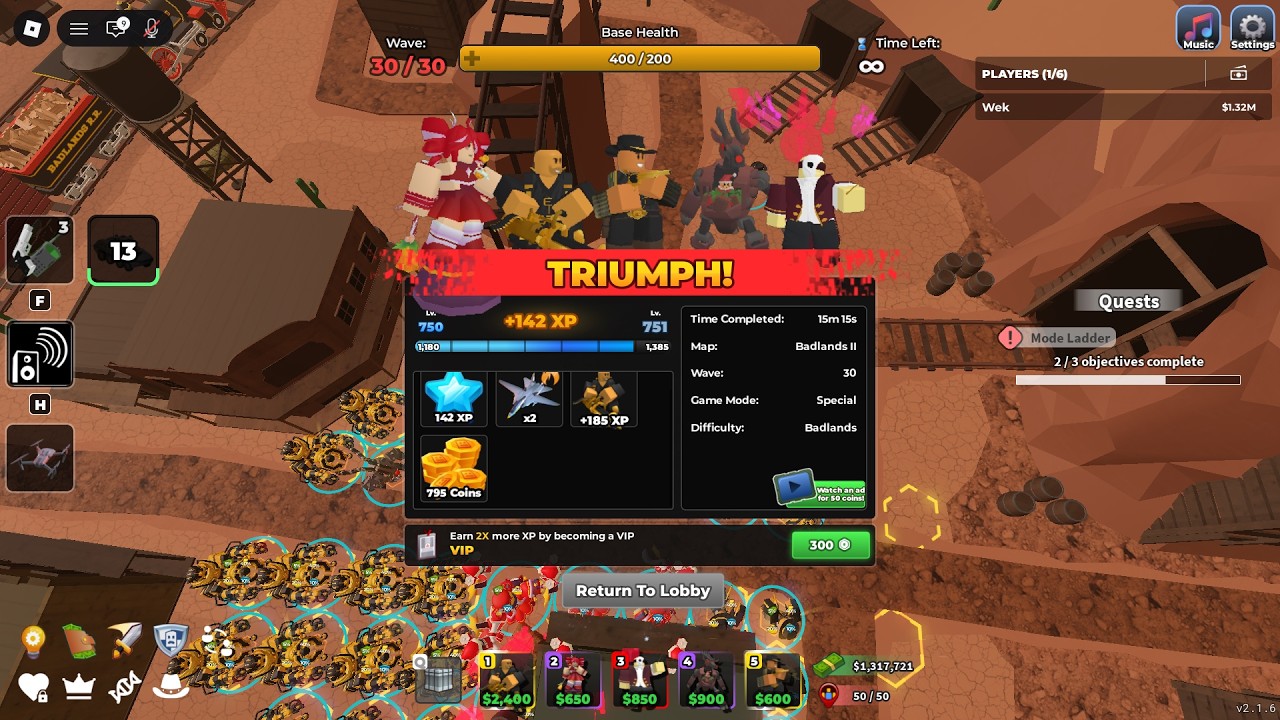 Tds solo Bandlands with quickdraw badge!