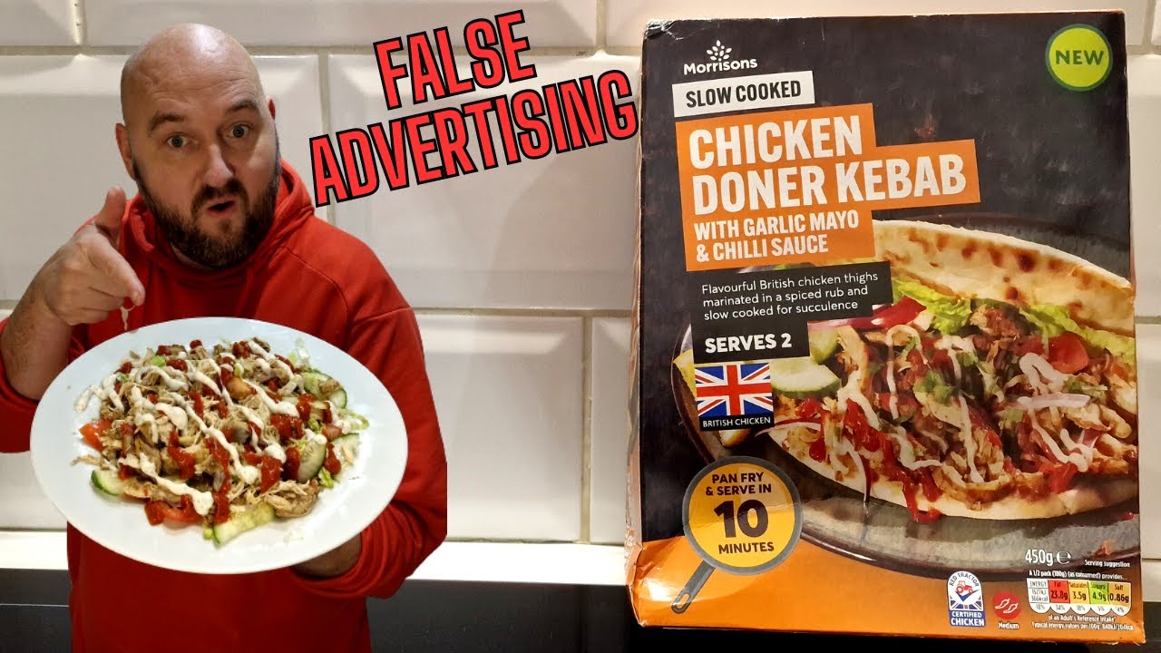 Surely this is FALSE ADVERTISING !!! - New Chicken DONER KEBAB from Morrisons - I HAD TO IMPROVISE !