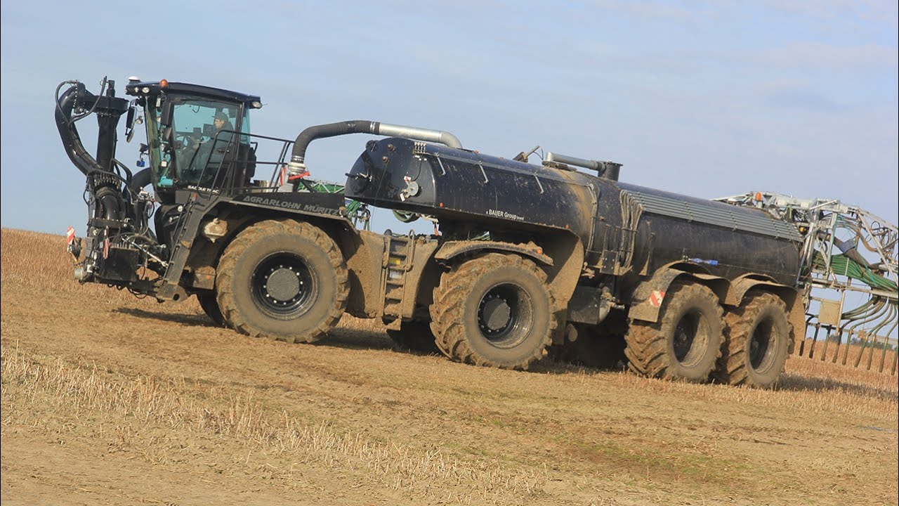 Claas XERION 4000 Saddle Trac + Agrarlohn Müritz + slurry application with Bauer SGT + TAKE II