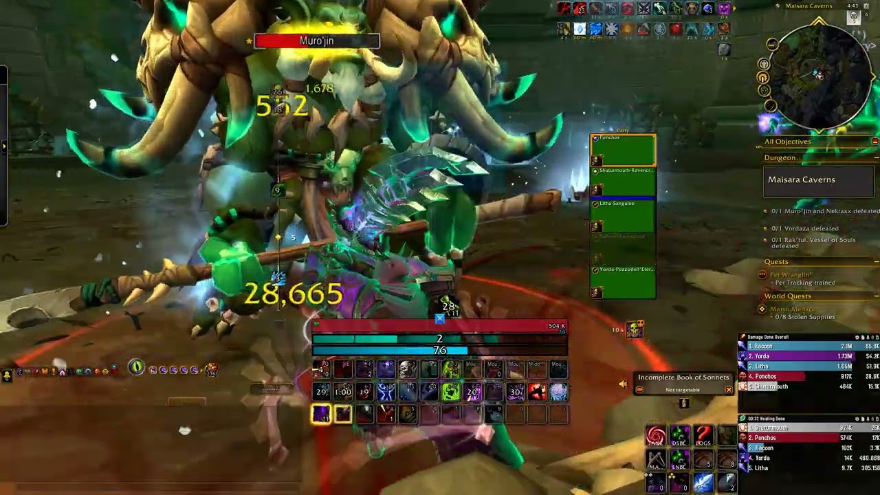 Midnight: Blood Death Knight - Heroic Maisara Caverns - Saving the Ghosts