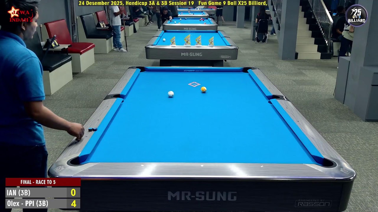 Fun Game 9 Ball X25 Billiard, 24 Desember 2025, Handicap 3A & 3B Session 19