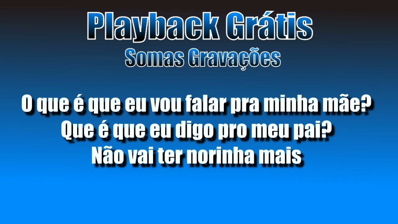 Rob&eacute;rio e Seus Teclados - Norinha Playback / Karaok&ecirc;