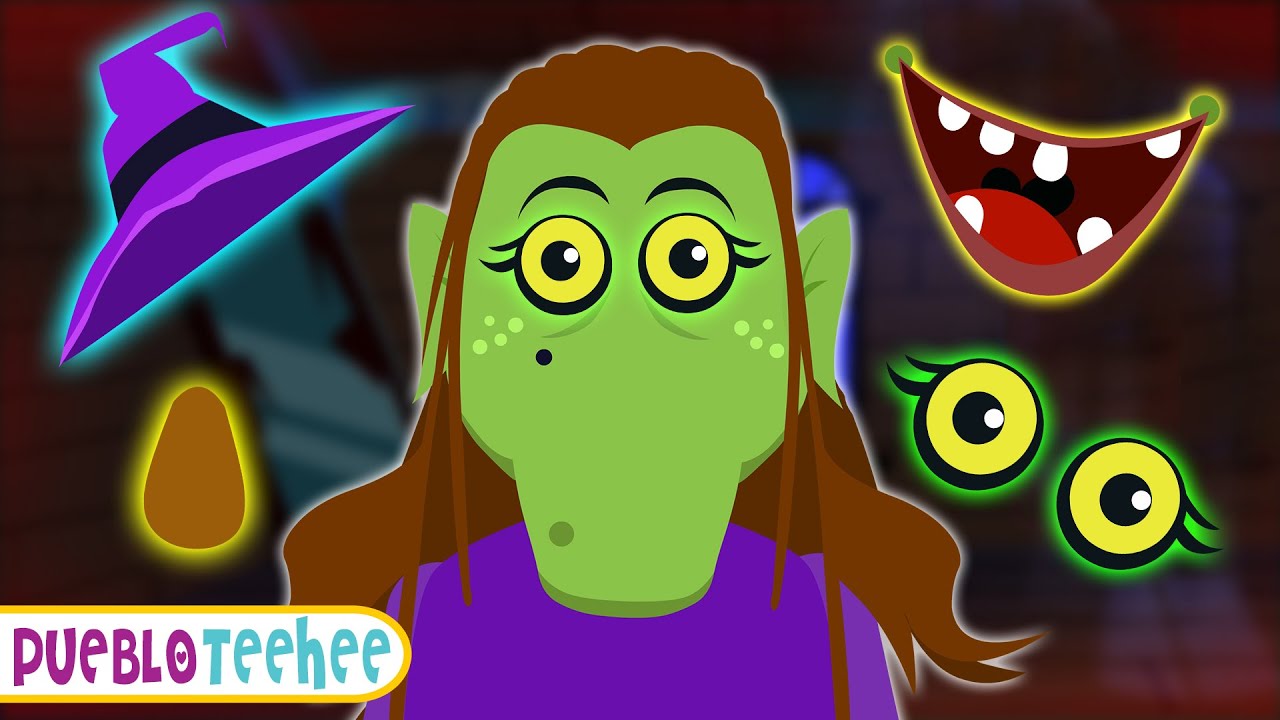 Pueblo Teehee | Encuentra las Partes de la Cara de una Bruja 🧙‍♀️- Canciones Infantiles