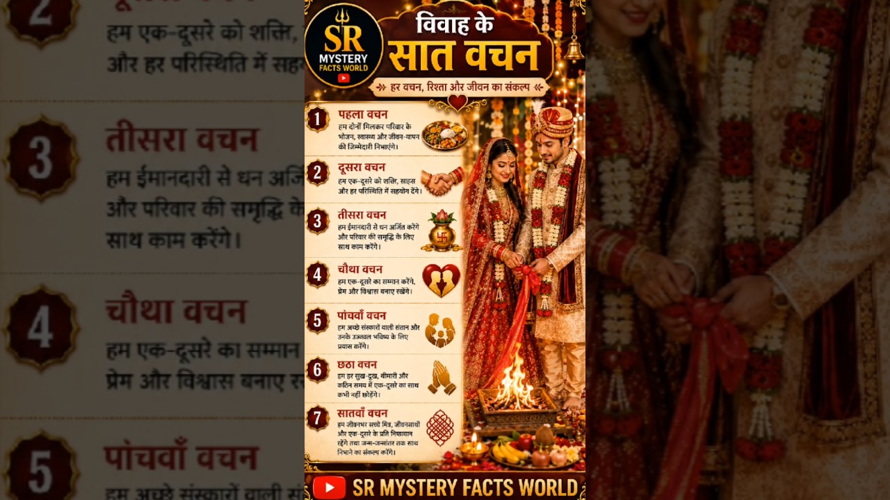 7 Vachans of Vivah: Every promise, relationship and resolution of life | SR MYSTERY FACTS WORLD#vivah#