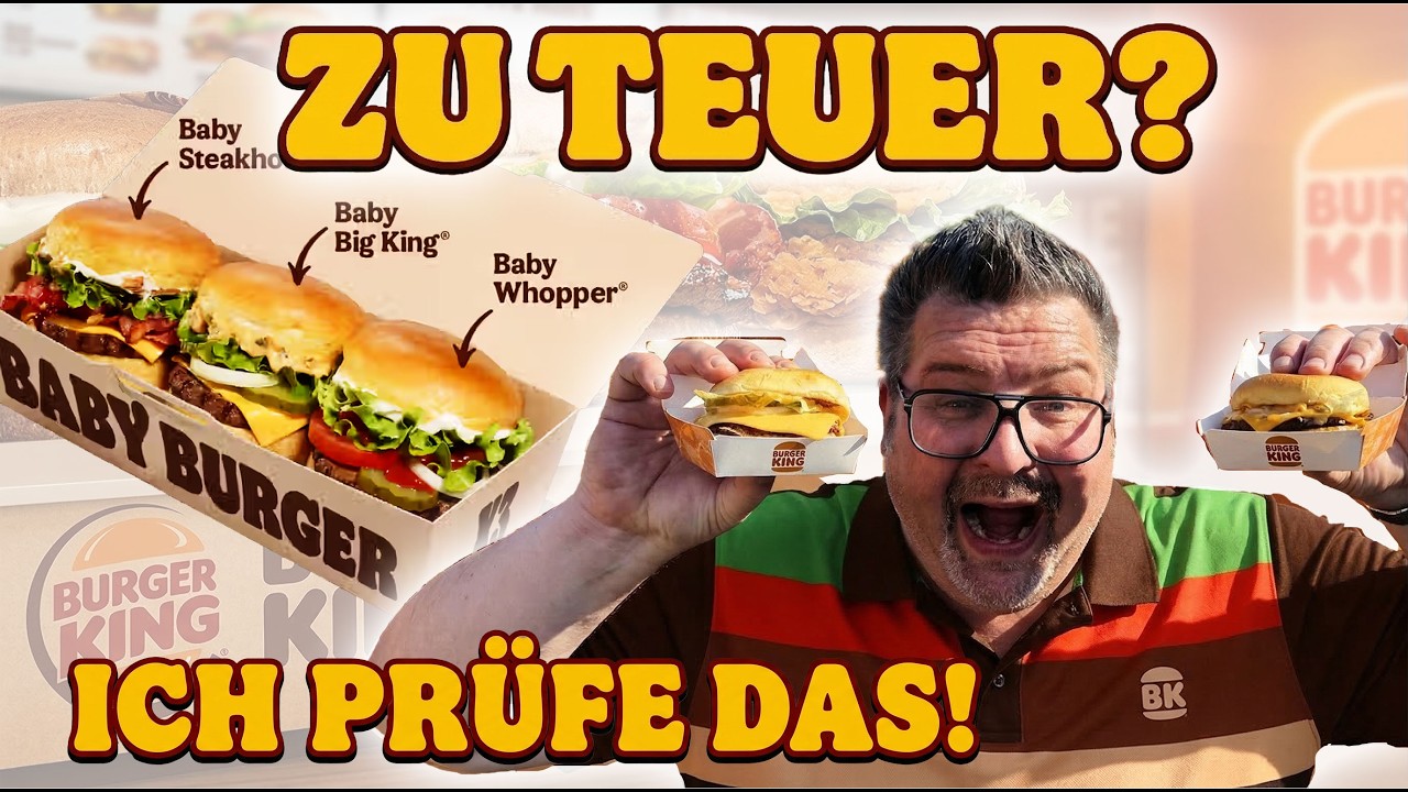 BURGER KING ZU TEUER? ICH PRÜFE DAS! Was kostet es die BABY BURGER zu HAUSE nachzumachen!