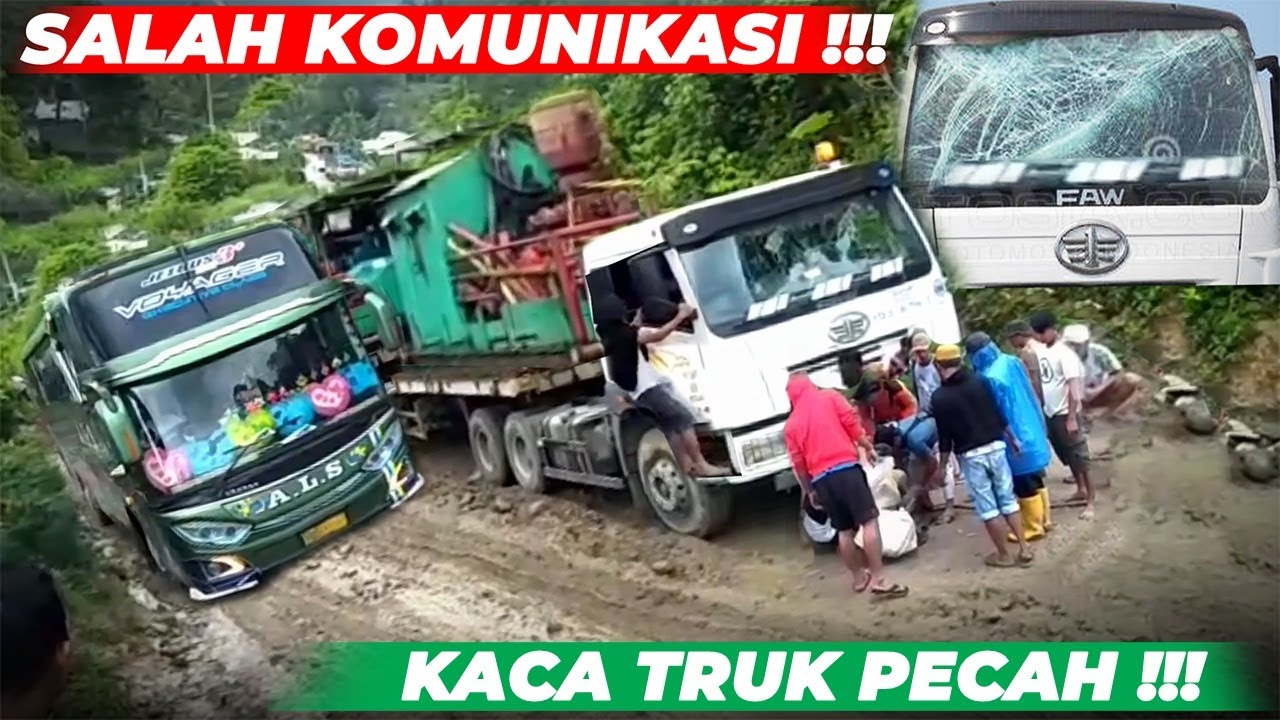 SOPIR TRUK SAMPAI EMOSI !!! Detik Detik Kaca Truk Pecah di Batu Jomba (Bukan Sitinjau Lauik)