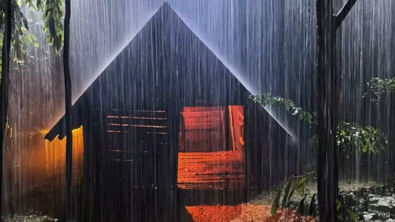 Rain Sound in Forest ⛈️ Heavy Rain on Window for Fall Asleep Quickly | Soothing Rainy Day Vibes