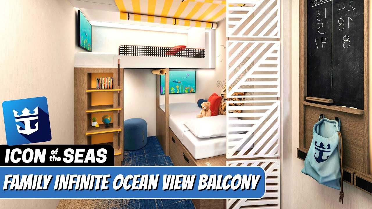 Icon of the Seas | Экскурсия по каюте Infinite Family Ocean View | Royal Caribbean 2024 | 4k