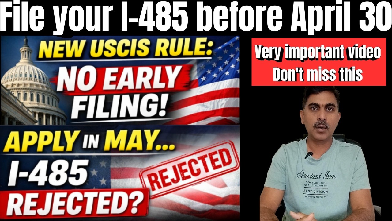 USCIS Rule Change: You CAN&rsquo;T Use Filing Dates in May | I-485 Alert! Huge Setback for GC Applicants