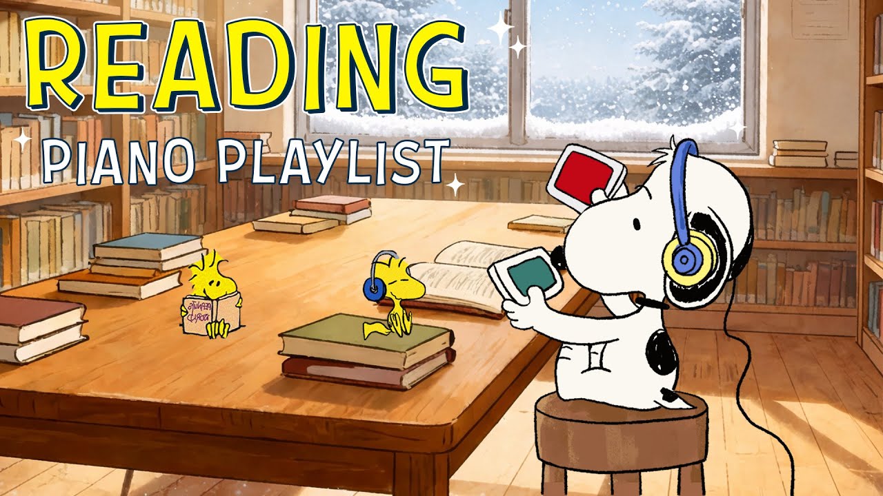 [piano playlist] 스누피와 함께 피아노와 책을 읽어요 📖🎹 차분한 집중 & 부드러운 흐름 | Morning Beats for Reading