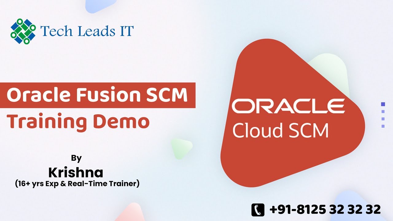 Best Oracle Fusion SCM Training Demo | By Krishna 16+ yrs Exp| Real Time Training