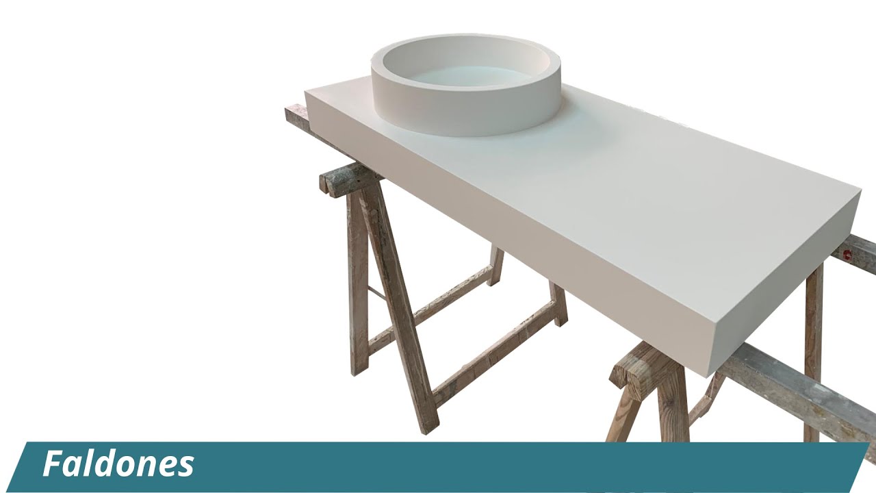 Solid Surface Faldón 90º - Curso Online Tema 13