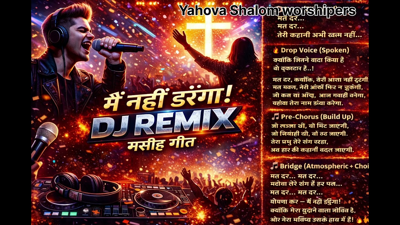 मैं नहीं डरूंगा DJ remix मसीह गीत।। Yahova Shalom worshipers।।