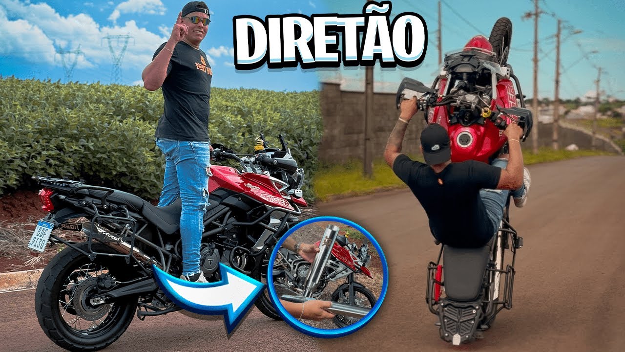 Deixei a TIGER 800 so o cano *Diretão*