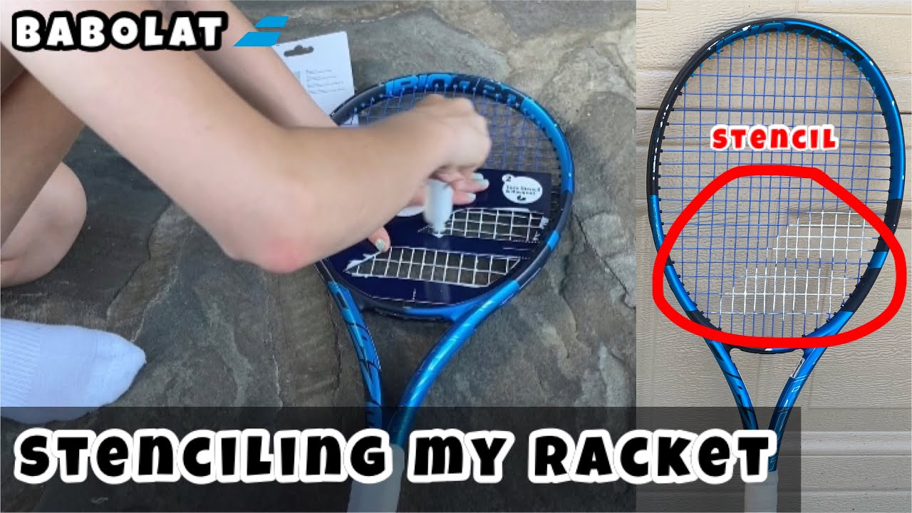 Stenciling my racket [Babolat] for the first time!