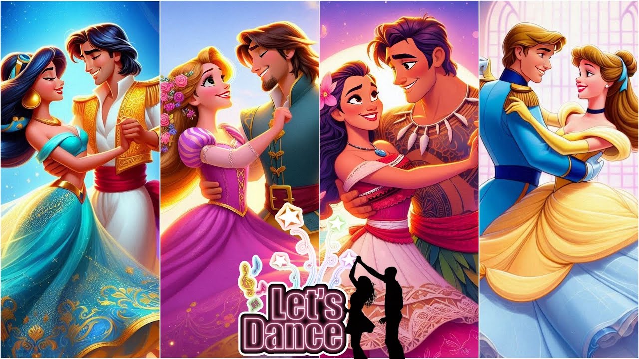 Romantic Couple Dance with Disney Princesses! 💞✨ | Enchanting Dance Duets | @Fairora_Fantasy_Fables