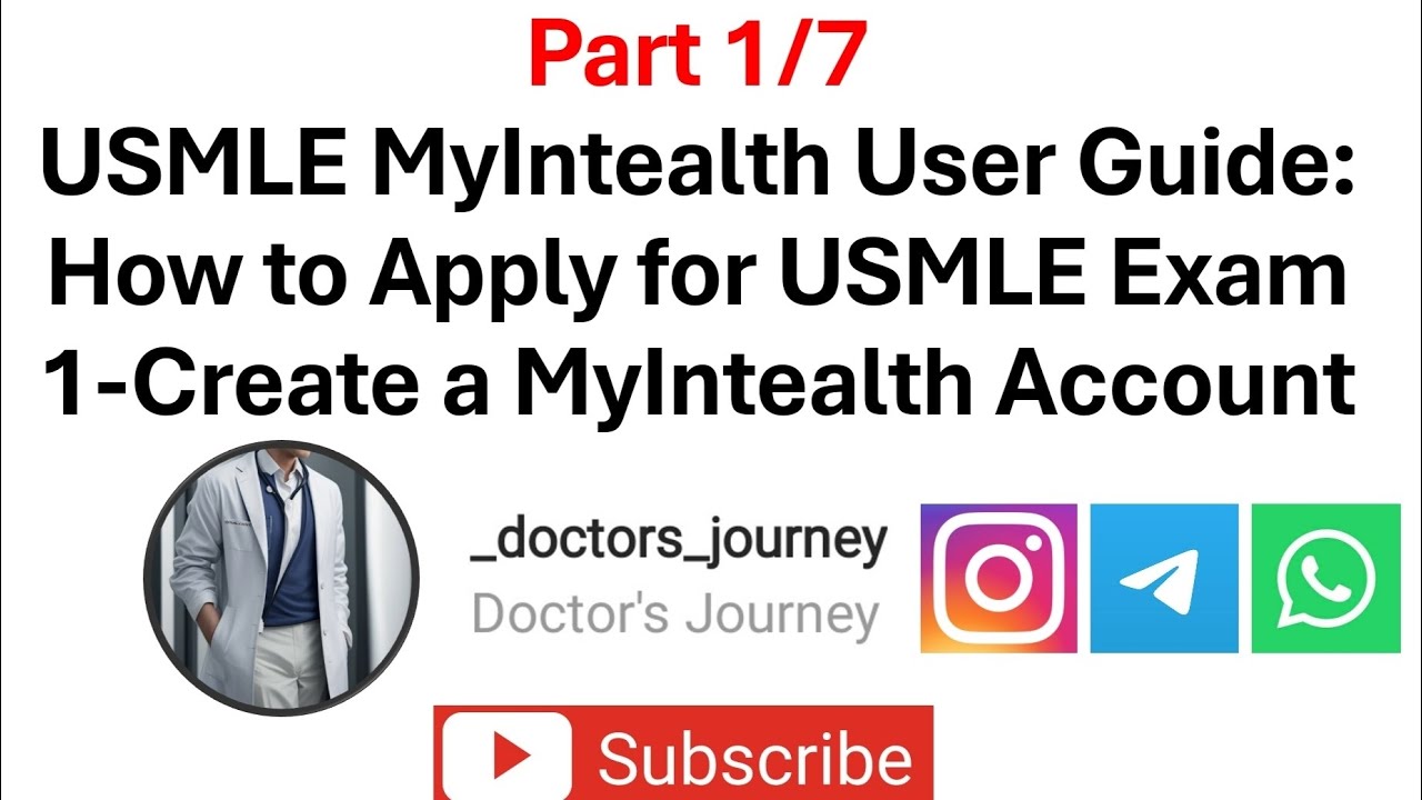 [USMLE] MyIntealth User Guide | Creating MyIntealth Account | How to register for USMLE | Part 1/7