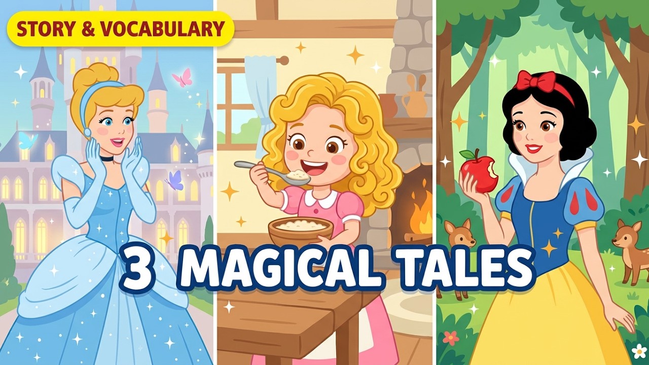 Cinderella, Snow White & Goldilocks | Classic Fairy Tales Story Pack for Kids 👑✨|Bedtime Stories