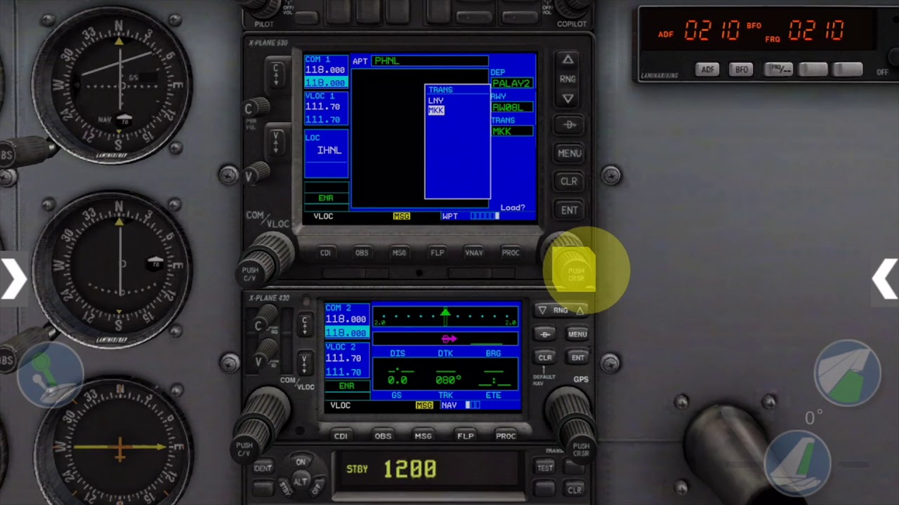 Учебное пособие по планированию полета X Plane 10 Mobile G530