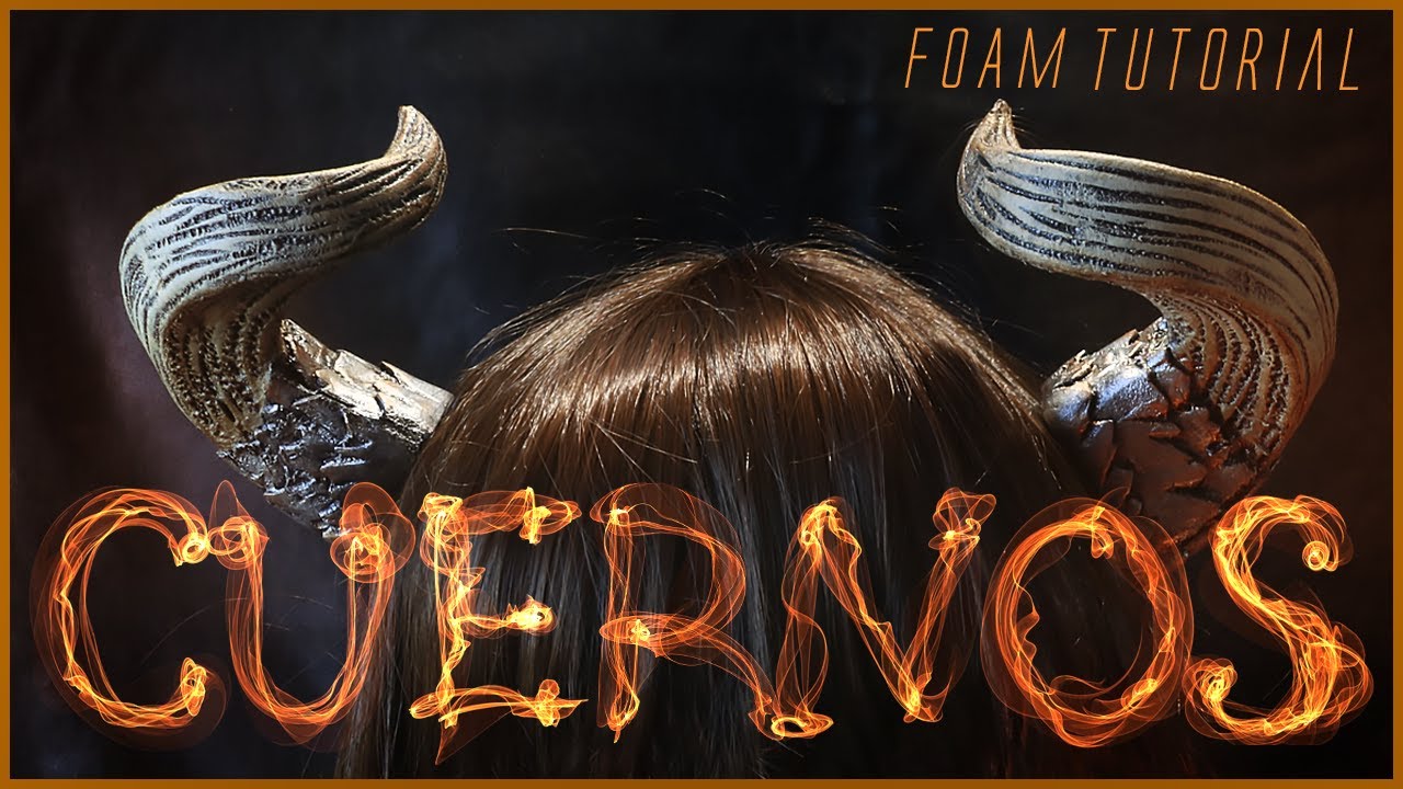 Tutorial Cómo hacer cuernos en Foam - Goma EVA 😈 | DIY Para Cosplay y Halloween | Paso a paso