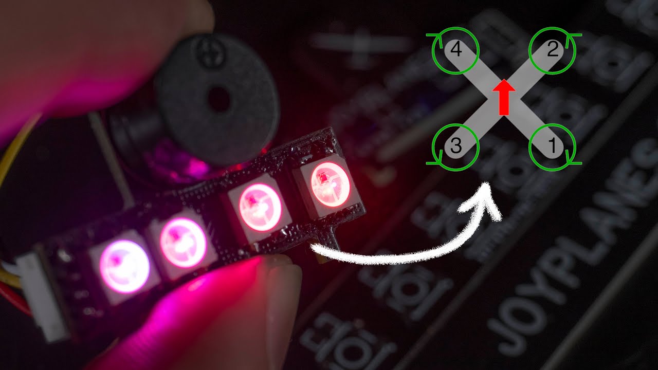 Customized LED strips for racing drones