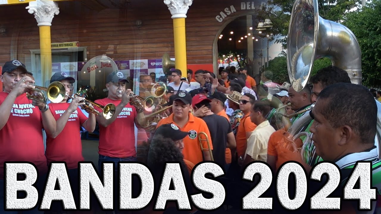 arrival of the bands - National Porro Festival 2024 - San Pelayo Córdoba - Colombia.