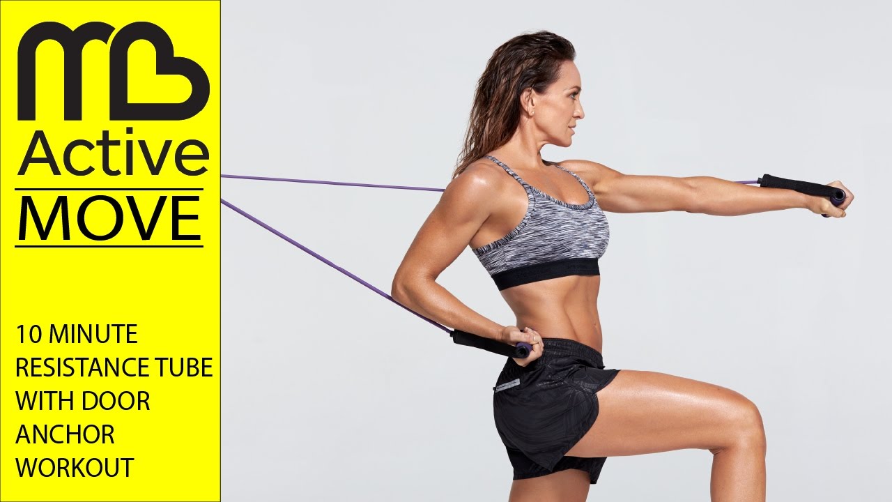 10 Minute Workout - Michelle Bridges Resistance Tube with Door Anchor