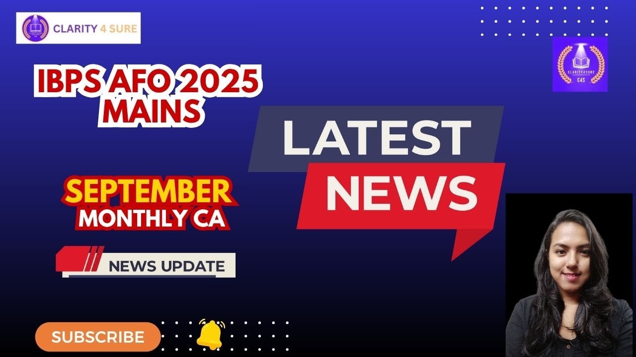 IBPS AFO 2025 SEPTEMBER CURRENT AFFAIRS | #ibpsafo2025 #agricurrentaffairs #ibpsafo
