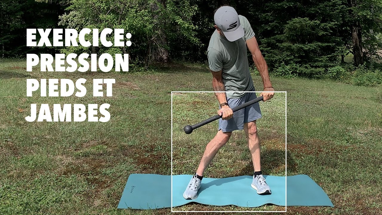 Exercice golf: Pression pieds et jambes