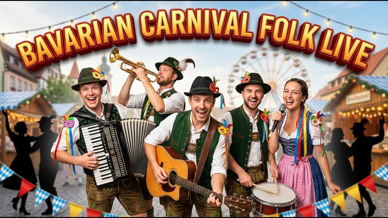 🎭🎷 Bavarian Carnival Folk Live — Fasching Village Fest 🎶
